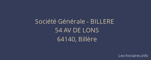 Société Générale - BILLERE 