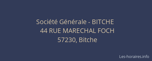 Société Générale - BITCHE 