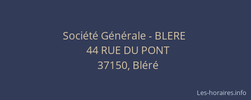 Société Générale - BLERE 