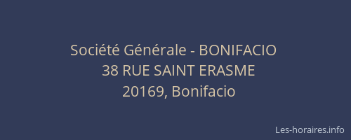 Société Générale - BONIFACIO 