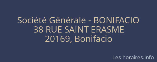 Soci&eacute;t&eacute; G&eacute;n&eacute;rale - BONIFACIO&nbsp;
