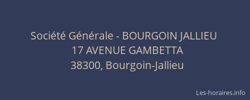 Société Générale - BOURGOIN JALLIEU 