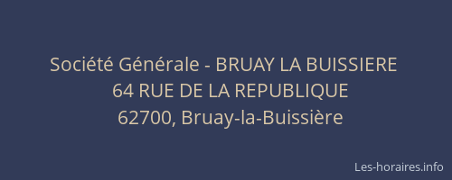 Société Générale - BRUAY LA BUISSIERE 