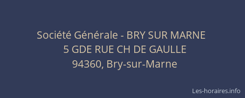Société Générale - BRY SUR MARNE 