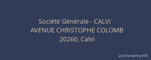 Soci&eacute;t&eacute; G&eacute;n&eacute;rale - CALVI&nbsp;