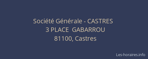 Société Générale - CASTRES 