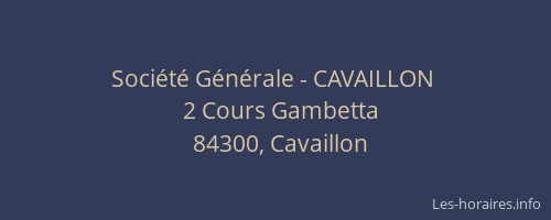 Société Générale - CAVAILLON 