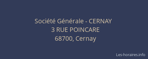 Société Générale - CERNAY 