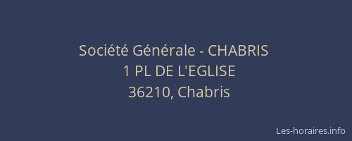 Société Générale - CHABRIS 