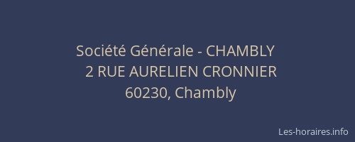Société Générale - CHAMBLY 