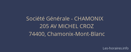 Société Générale - CHAMONIX 