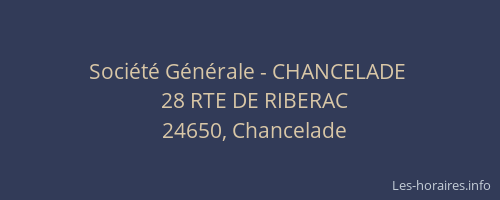 Société Générale - CHANCELADE 