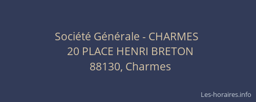 Société Générale - CHARMES 