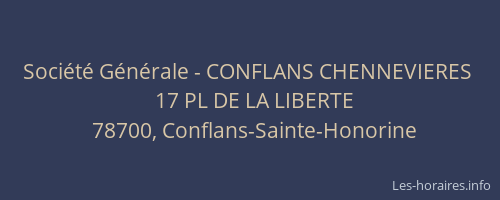 Société Générale - CONFLANS CHENNEVIERES 