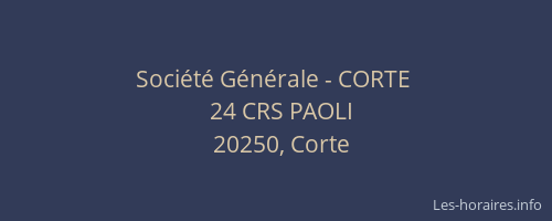 Société Générale - CORTE 