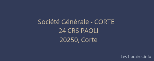 Soci&eacute;t&eacute; G&eacute;n&eacute;rale - CORTE&nbsp;