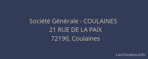 Société Générale - COULAINES 