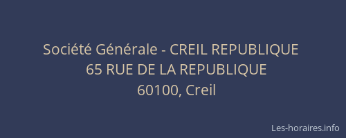 Société Générale - CREIL REPUBLIQUE 