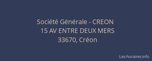 Société Générale - CREON 