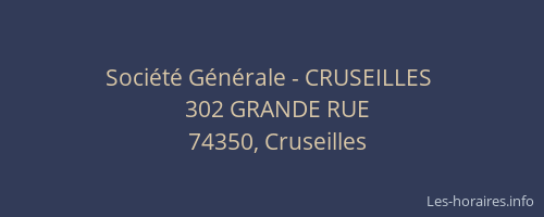 Soci&eacute;t&eacute; G&eacute;n&eacute;rale - CRUSEILLES&nbsp;
