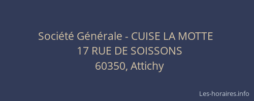 Société Générale - CUISE LA MOTTE 