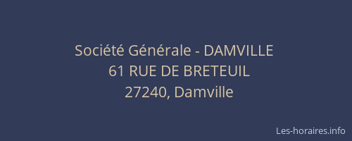 Société Générale - DAMVILLE 
