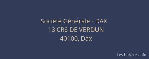 Soci&eacute;t&eacute; G&eacute;n&eacute;rale - DAX&nbsp;