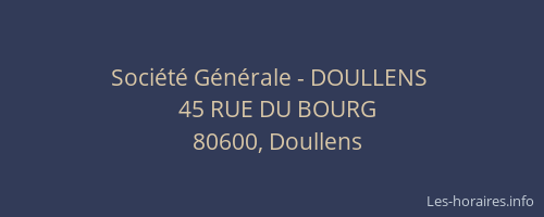 Société Générale - DOULLENS 