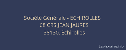 Société Générale - ECHIROLLES 