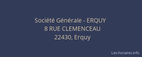Société Générale - ERQUY 