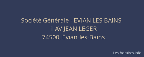 Société Générale - EVIAN LES BAINS 