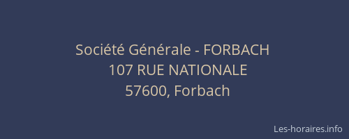 Société Générale - FORBACH 