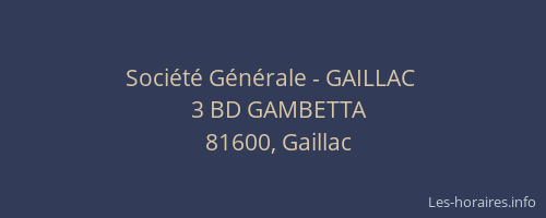 Société Générale - GAILLAC 