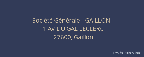 Société Générale - GAILLON 
