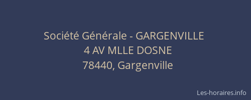 Société Générale - GARGENVILLE 