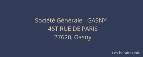 Société Générale - GASNY 