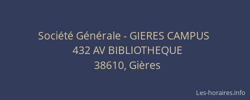 Société Générale - GIERES CAMPUS 