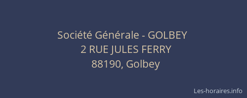 Société Générale - GOLBEY 