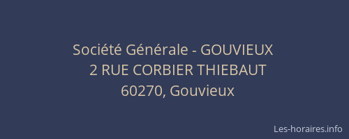 Société Générale - GOUVIEUX 