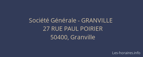 Société Générale - GRANVILLE 