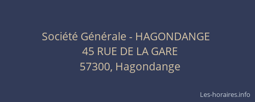 Société Générale - HAGONDANGE 