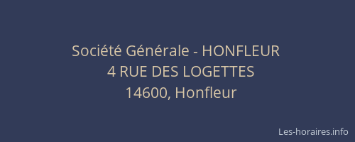 Société Générale - HONFLEUR 
