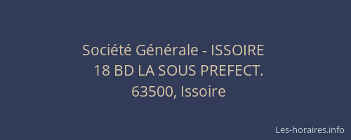 Soci&eacute;t&eacute; G&eacute;n&eacute;rale - ISSOIRE&nbsp;