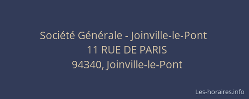 Soci&eacute;t&eacute; G&eacute;n&eacute;rale - Joinville-le-Pont&nbsp;