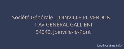 Société Générale - JOINVILLE PL.VERDUN 