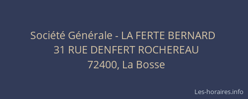 Société Générale - LA FERTE BERNARD 