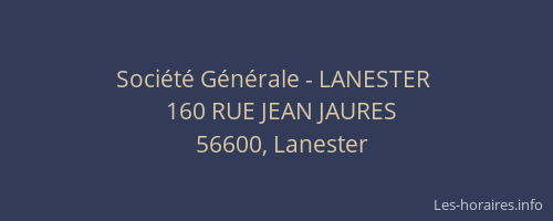 Société Générale - LANESTER 