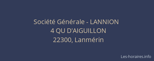 Société Générale - LANNION 