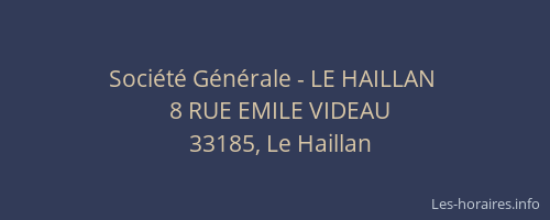 Société Générale - LE HAILLAN 