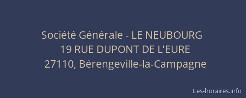 Société Générale - LE NEUBOURG 